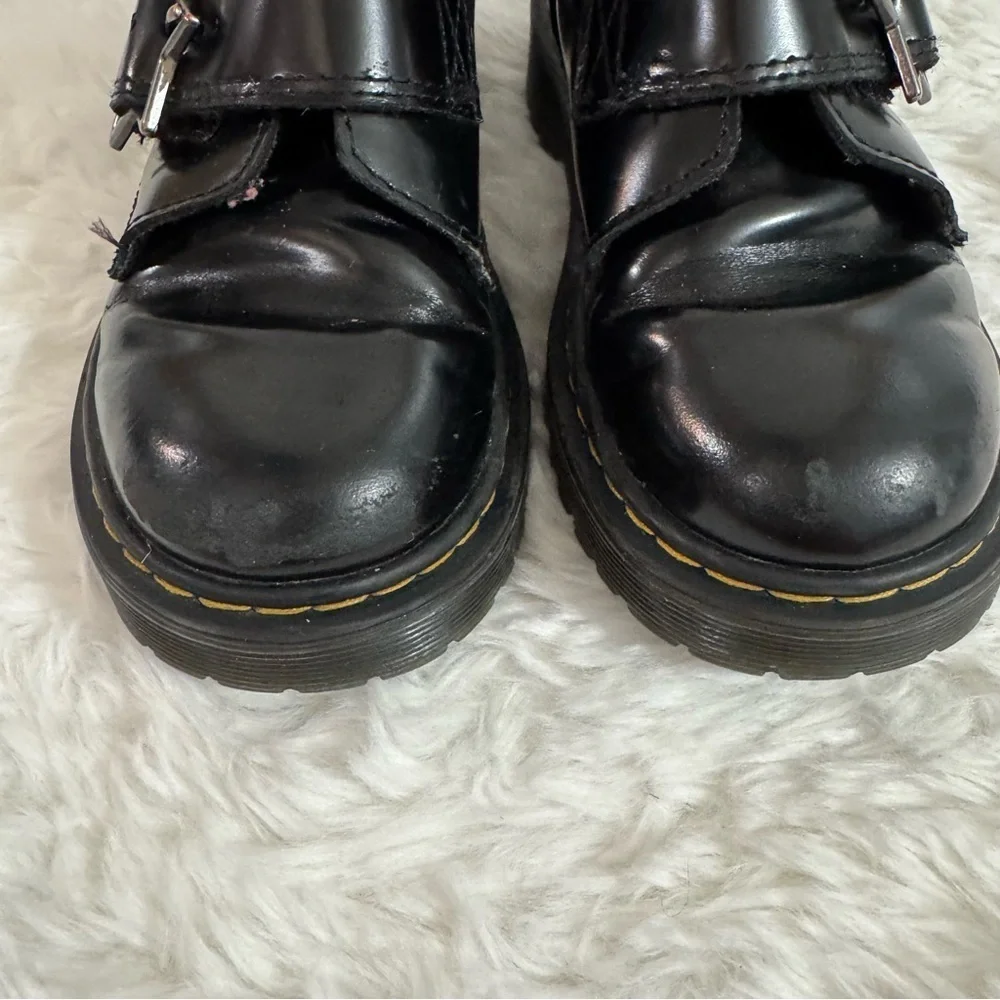 Dr. Martens Black Devon Bex Leather Ankle Boots Size 13